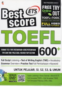 Best Score Toefl 600+